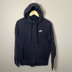 Nike‎ Sportswear Club Hoodie Men’s S Navy Blue Pullover Sweatshirt Activewear